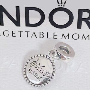 Pandora Nashville Travel Vacation Exclusive Dangle Charm S925 Silver with box